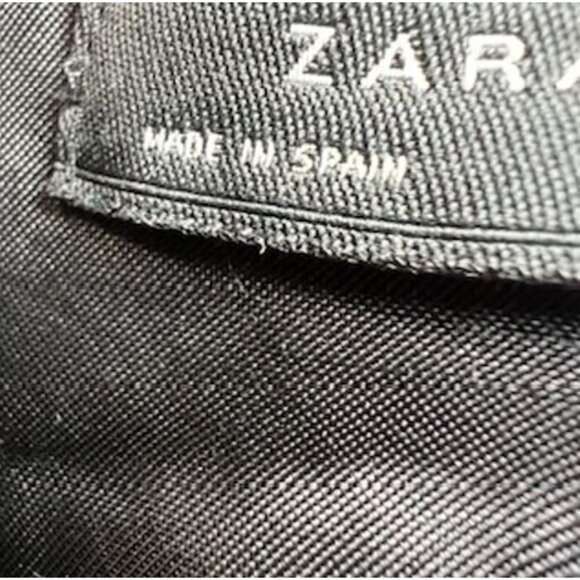 ZARA Womens Coat Jacket Small Leopard Print Black/White Single Buttoned Preppy - Picture 12 of 16